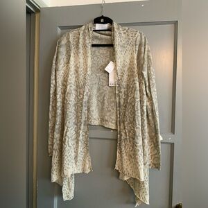 Zadig & Voltaire Animal Print Open Cardigan